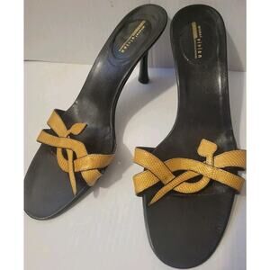 Michel Vivien Snake Heeled Sandals Size 40 US 9